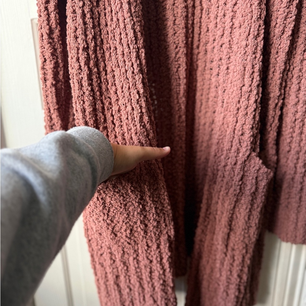💓⚡️$10 DEALS 
Alison Andrews Mauve Pink Textured Popcorn Caridgan Sweater XL - Picture 3 of 4